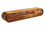 TV-Lowboard ORGANIC 160cm hängend Sheeshamholz braun