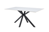 Dining table GALAXIE 160cm w/ star frame ceramic white