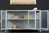 Display cabinet AMSTERDAM 105cm ribbed glass greige