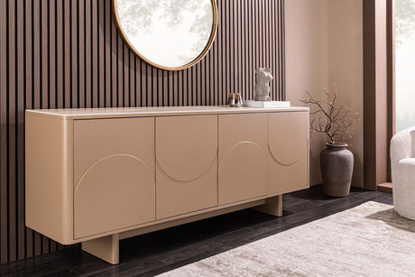 Sideboard SAVOY 180cm 3D natural w/ travertine marble ceramic top
