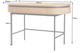 Office desk ATELIER 120cm natural oak wood look w/ black metal frame
