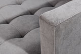 Ecksofa STOCKHOLM 220cm 3-Sitzer Cord grau