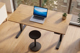 Office desk OAK DESK 140cm height adjustable natural