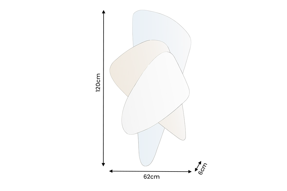 Wandspiegel GEOMETRIC I 120 cm mehrfarbig
