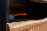 Sideboard GRAND ACACIA 180 cm Akazienholz, naturbelassene Kante, mit LED-Beleuchtung