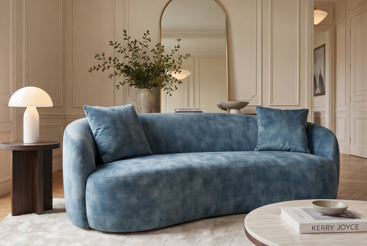Sofa ELEMENTAL 180cm 2-seater velvet petrol