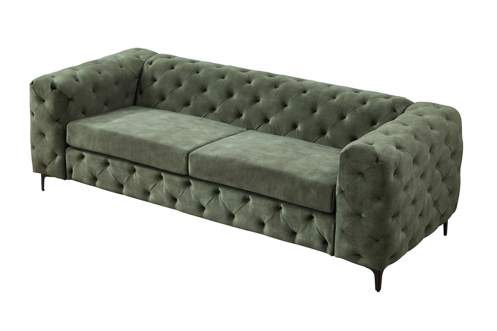 Sofa MODERN BAROCK 235cm 3-seater velvet dark green
