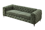 Sofa MODERN BAROCK 235cm 3-seater velvet dark green