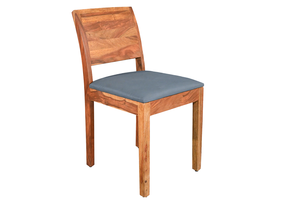 Stuhl MAKASSAR 80cm Sheeshamholz braun dunkelgrau