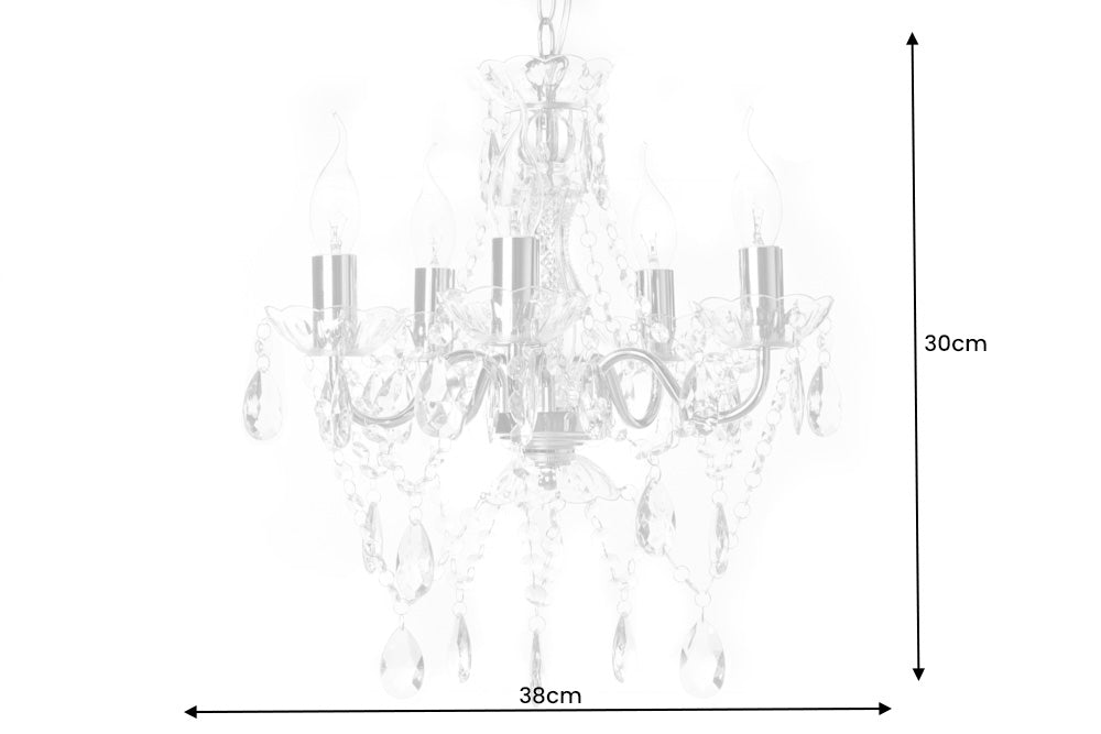 Kronleuchter DIAMONDS 5-armig gold