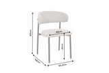 Stuhl BELFORT m. Metallbeinen Strukturstoff Taupe Beige Braun