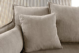 Sofa HEAVEN 200cm 3-Sitzer Federkern abnehmbarer Bezug Cord Greige