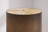 Tischleuchte ELEGANCIA 70cm schwarz Lampenschirm Keramik schwarz golden