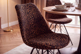 Chair SCANDINAVIA MEISTERSTÜCK leopard pattern brown black
