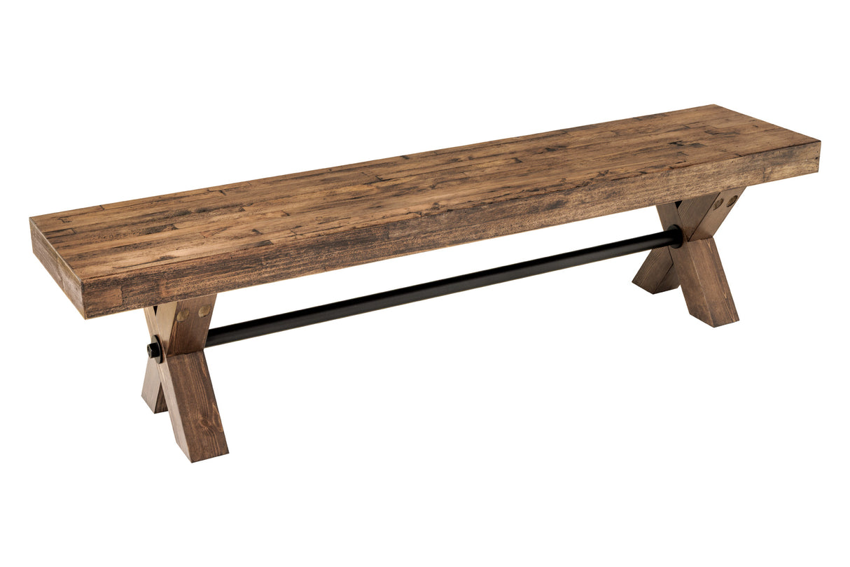 Bank GOLIATH 180cm Kiefernholz natur schwarz
