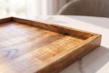 Tablett MAKASSAR 50cm mit erhöhtem Rand Mangoholz natur