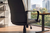 Bürostuhl LAZIO 49-59cm mit Wippfunktion Kunstleder schwarz