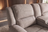 Kinosessel HOLLYWOOD 2-Sitzer Relaxfunktion mit Stauraum Samt champagner beige