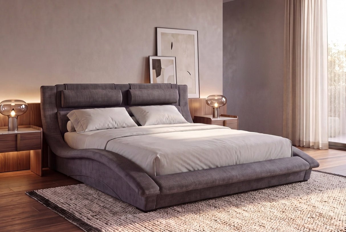 Bed SWING 160x200cm vogue velvet grey