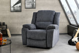 Cinema armchair HOLLYWOOD textured fabric dark grey