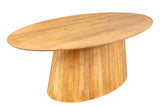 Dining table ART DECO 220cm oval table top mango wood natural creamy