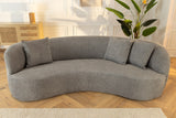 Sofa ATELIER 230cm 3-Sitzer Bouclé grau