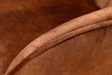Stuhl TURIN mit Armlehnen, Samt, rostbraun