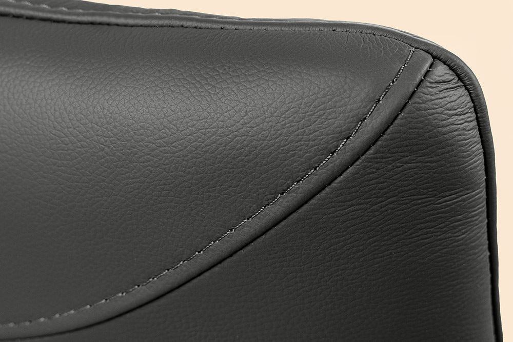 Swivel chair SIGNATURE 360° w/ armrests spring core leather black rotatable