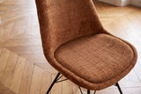 Chair SCANDINAVIA MEISTERSTÜCK textured fabric brown
