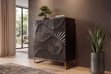 Highboard SCORPION 120cm 3D mango schwarz