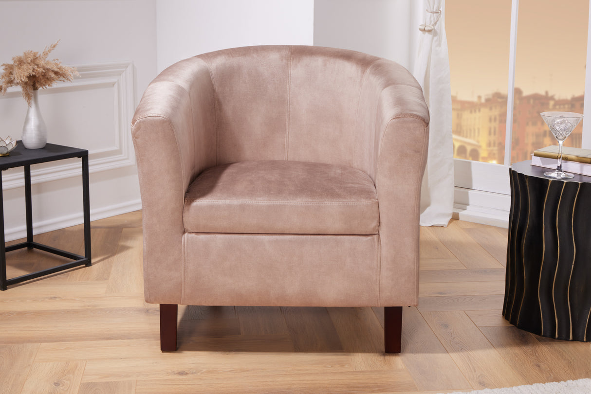 Armchair HEMINGWAY velvet champagne greige