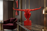 Decoration figure HIGH DIVER 50cm handmade athlete sculpture red