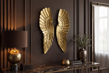 Wall decoration FALLEN ANGEL 65cm angel wings antique gold
