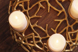 Candleholder ABSTRACT 38cm 4 flames gold