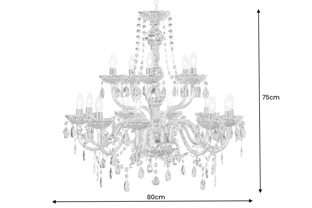 Kronleuchter CRYSTAL 15-armig gold