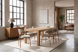 Esstisch MAKASSAR 160cm Mangoholz creme-natur