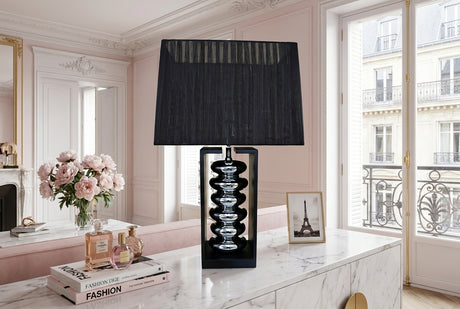 Table lamp GRACIA 55cm w/ adjustable lampshade black silver