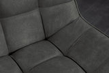 Stuhl ROADSTAR Microfaser dunkelgrau mit schwarzen Metallbeinen