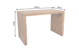 Bürotisch Konsole MAKASSAR 100cm Mangoholz braun honigfarbenes Finish