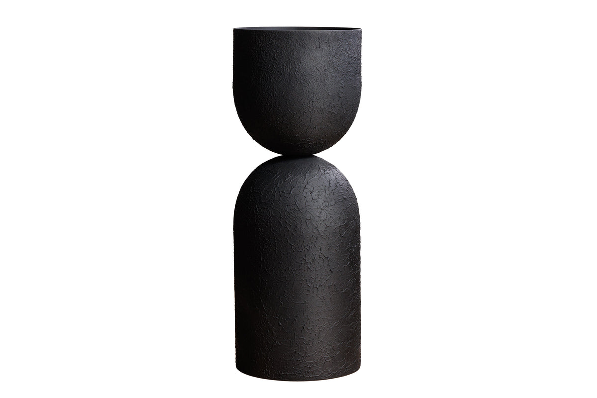 Váza SANDGLASS L 55cm černá