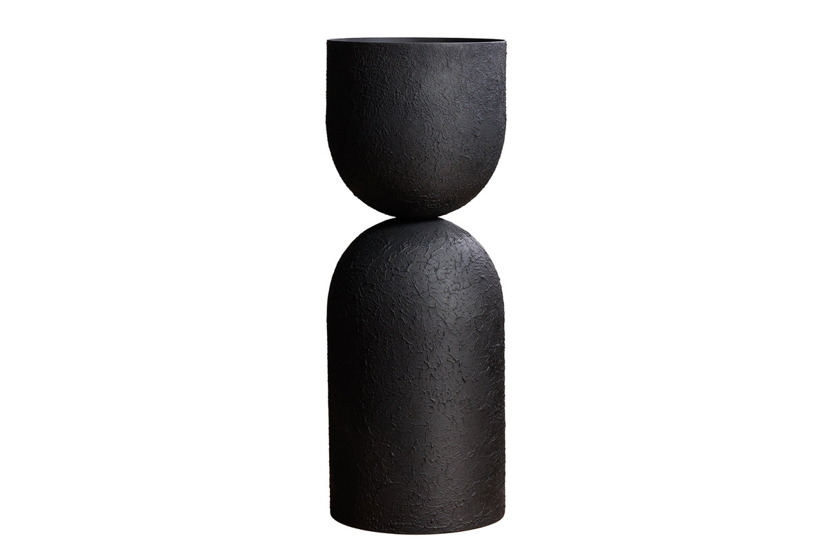 Vase SANDGLASS L 55cm Eisen schwarz