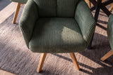 Drehsessel BIG GEORGE 360° drehbar Buchenholzgestell m/ Armlehnen Federkern Cord grün