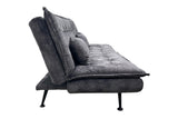 Sofa bed JAZZ 195cm 3-seater velvet grey