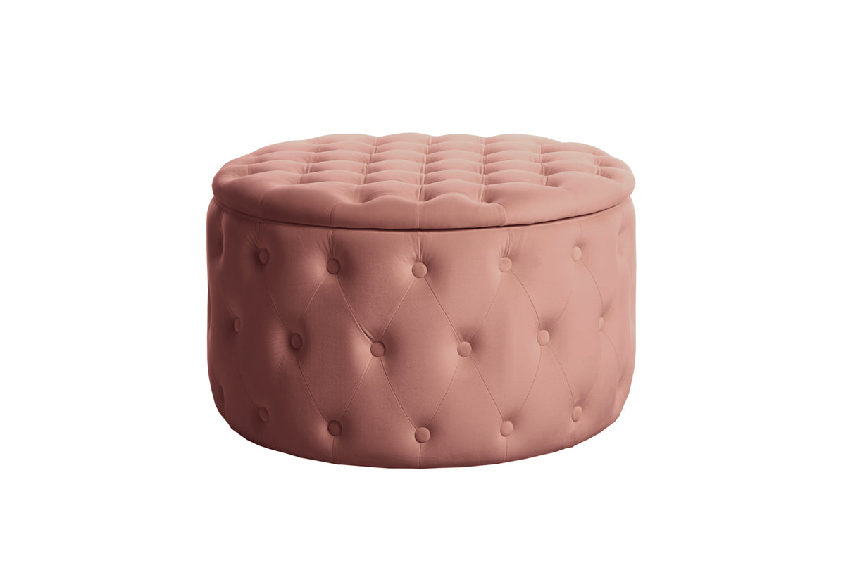 Stool MODERN BAROCK STORAGE 75cm dusky pink