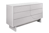 Sideboard SAVOY 150cm 3D white w/ white marble ceramic top