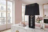 Table lamp GRACIA 55cm w/ adjustable lampshade black silver