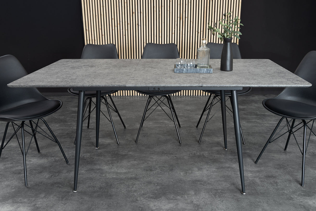 Dining table APARTMENT 120-160cm extendable grey stone look