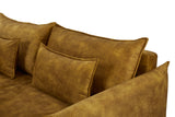 Schlafsofa APARTMENT 215cm 3-Sitzer Samt senfgelb