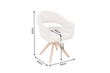 Swivel chair ORGANIKO 180° auto-return w/ armrests chenille fabric beige natural
