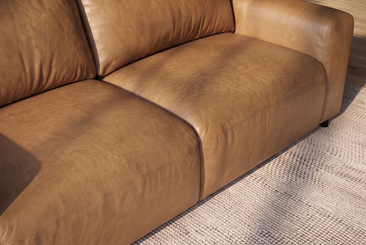 Sofa BIG GEORGE 245cm 3-seater leather cognac